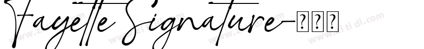 Fayette Signature字体转换